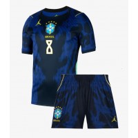 Fotbalové Dres Brazílie Bruno Guimaraes #8 Dětské Venkovní MS 2026 Krátký Rukáv (+ trenýrky)